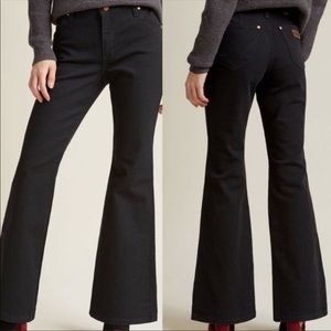 Wrangler X ModCloth Flare Black Jeans Size 10